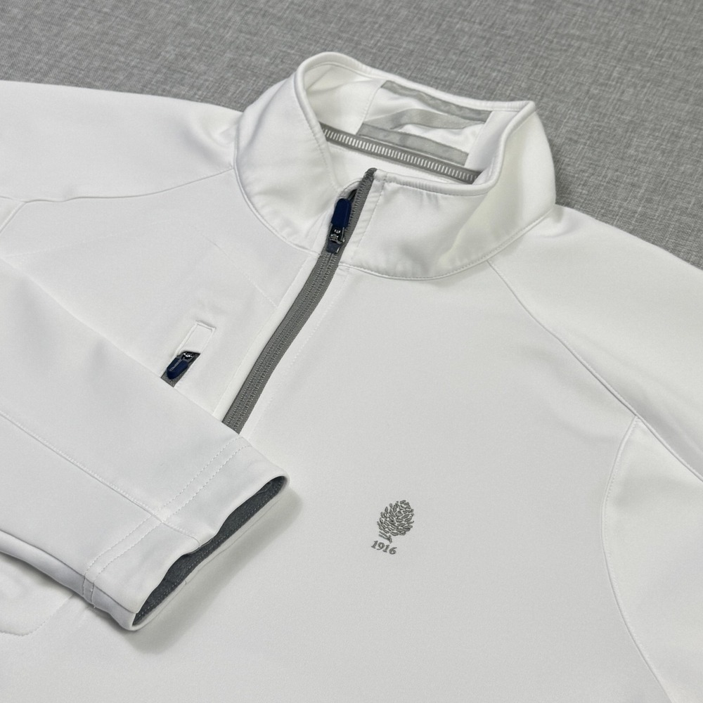 Zero Restriction 1/4 Zip Performance Golf Pullover Mens Large White Long Sleeve